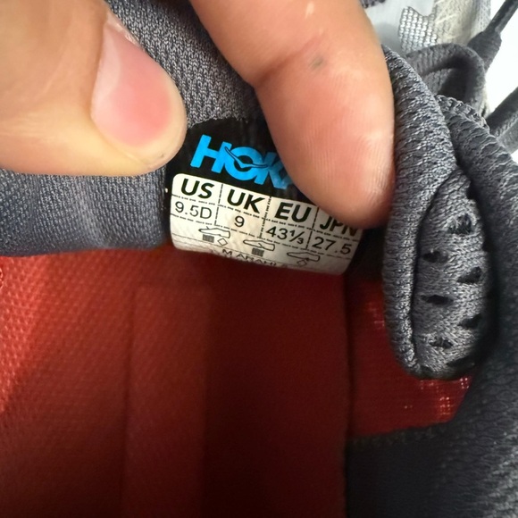 Hoka Arahi 5  Gray and Aqua Athletic Shoes - Picture 7 of 7